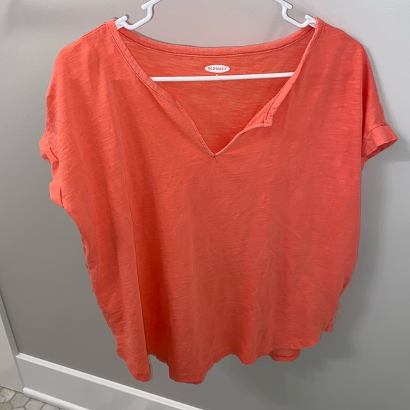 Old Navy Tops - old navy simple coral colored t-shirt